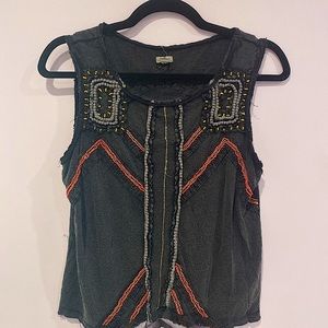 Vintage Beaded Tank Top